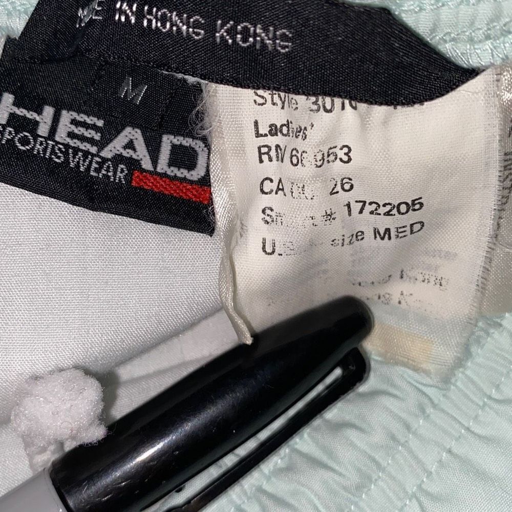 VTG 90s Head Sportswear Ice Blue Windbreaker Ski Pants Ladies Size Medium - Picture 3 of 4